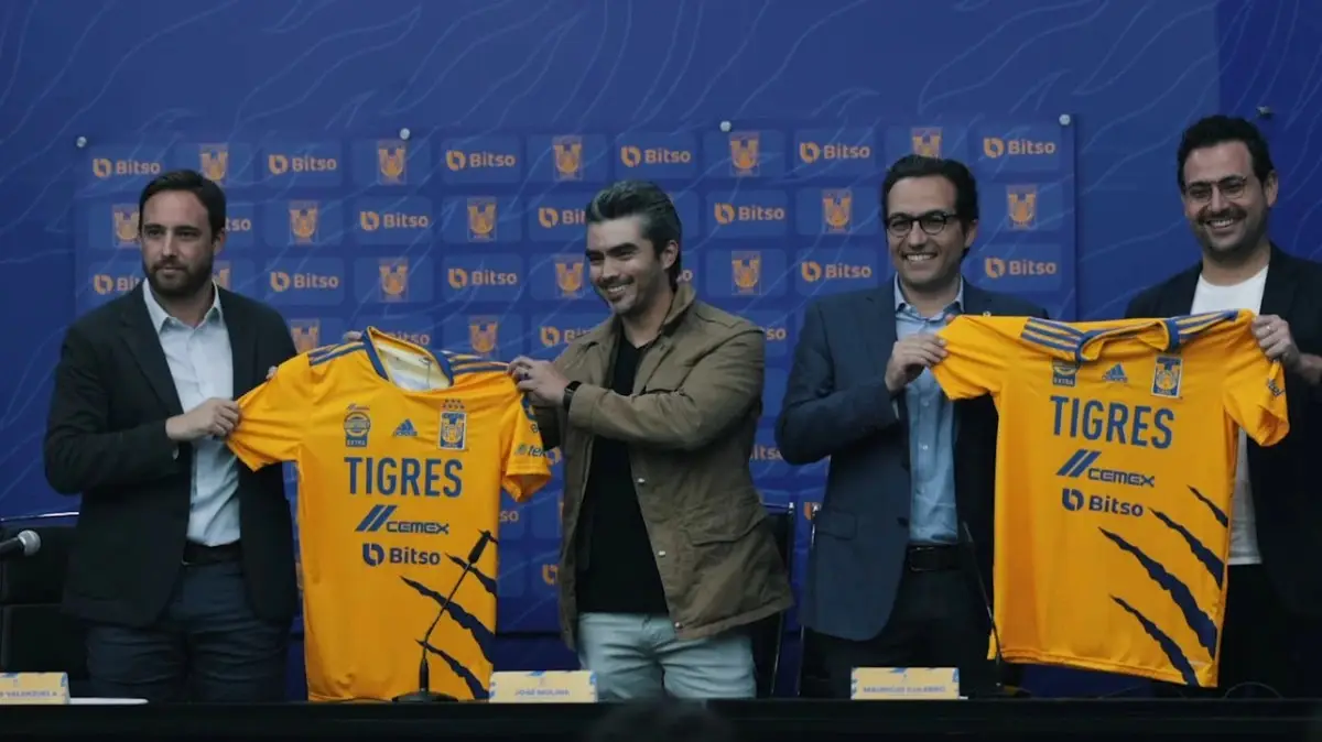 Bitso será sponsor del equipo de fútbol mexicano, Tigres