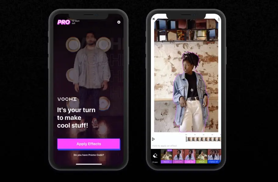 Vochi es una aplicación de creación y edición de contenido audiovisual, que cuenta con una amplia gama de funciones para los creadores de contenido