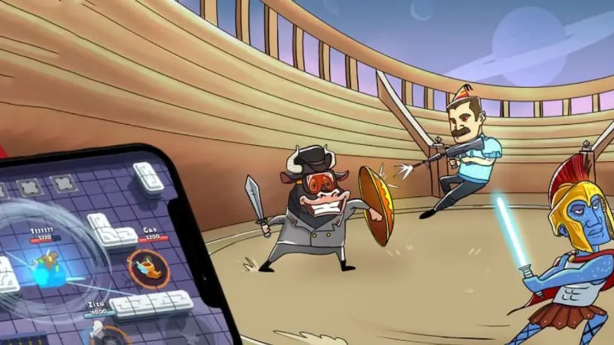Representación artística del juego en GFC. Fuente: Avatar de Galaxy Fight Club