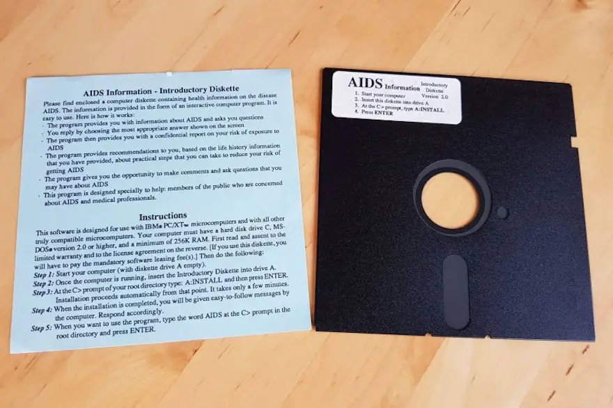 El diskette era la forma de ataque