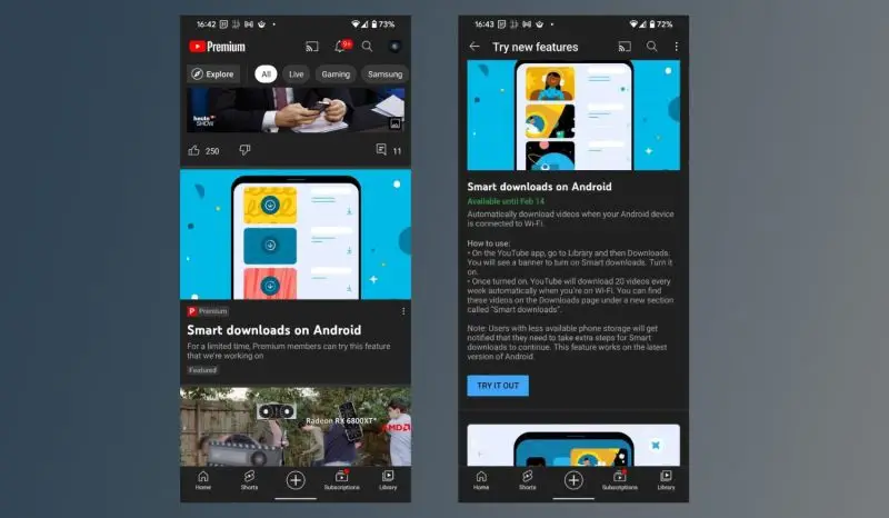 La actualización Smart Downloads de YouTube permitirá a la cuenta de YouTube del usuario descargar vídeos para verlos sin conexión