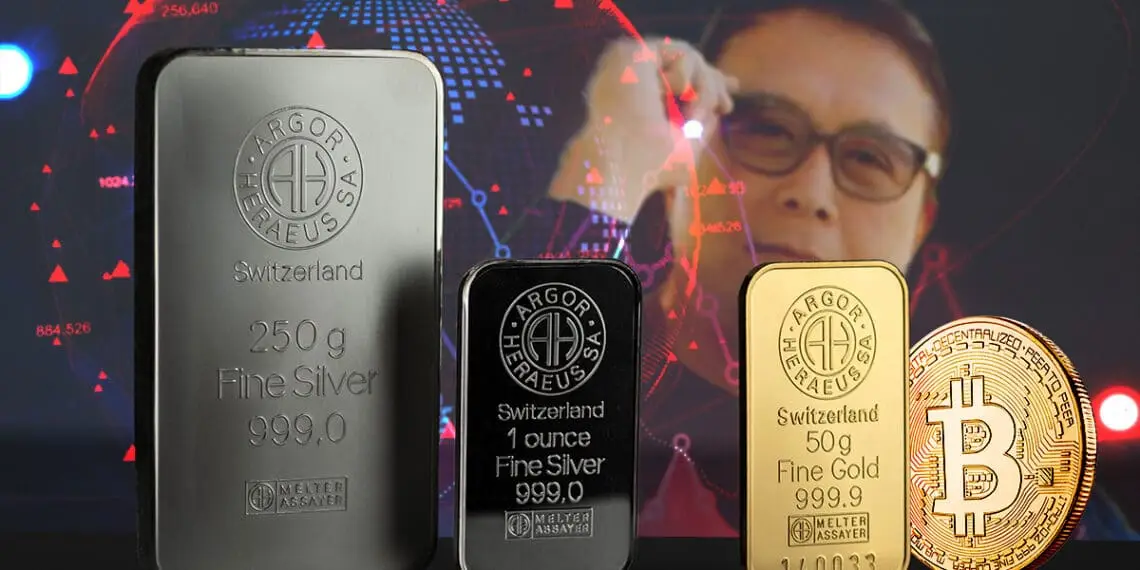 Oro, plata y Bitcoin, las inversiones preferidas de Kiyosaki