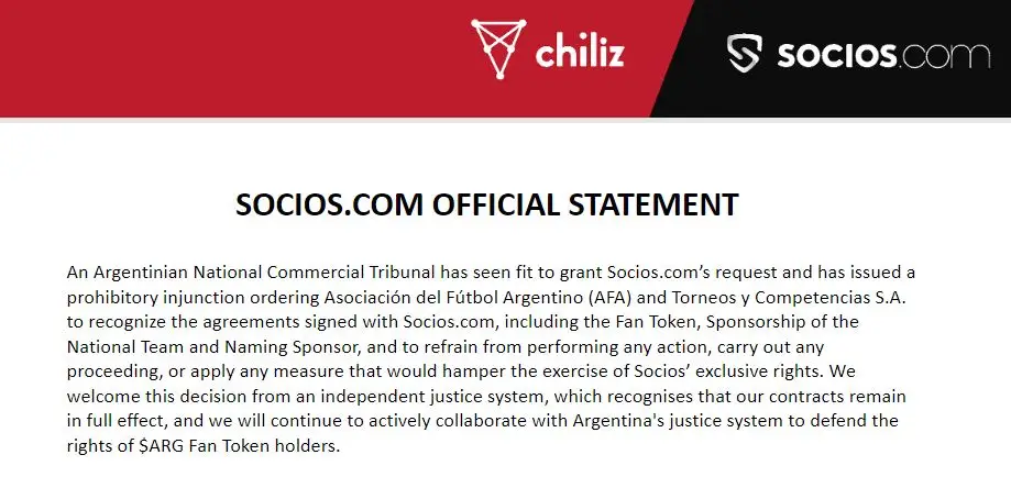 El comunicado de Socios.com
