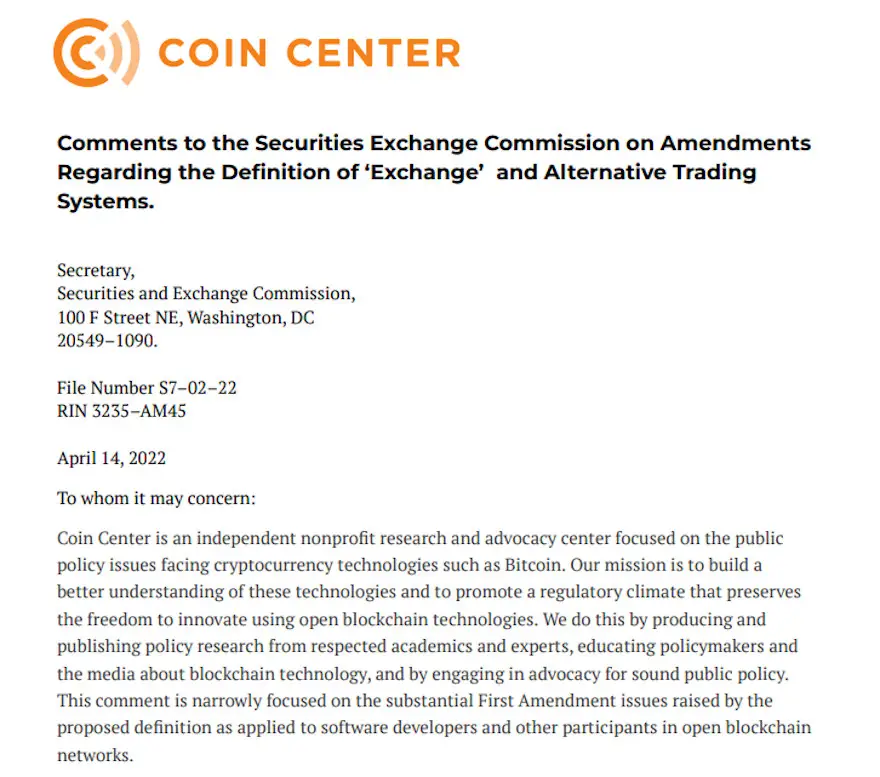 Comunicado Coin Center
