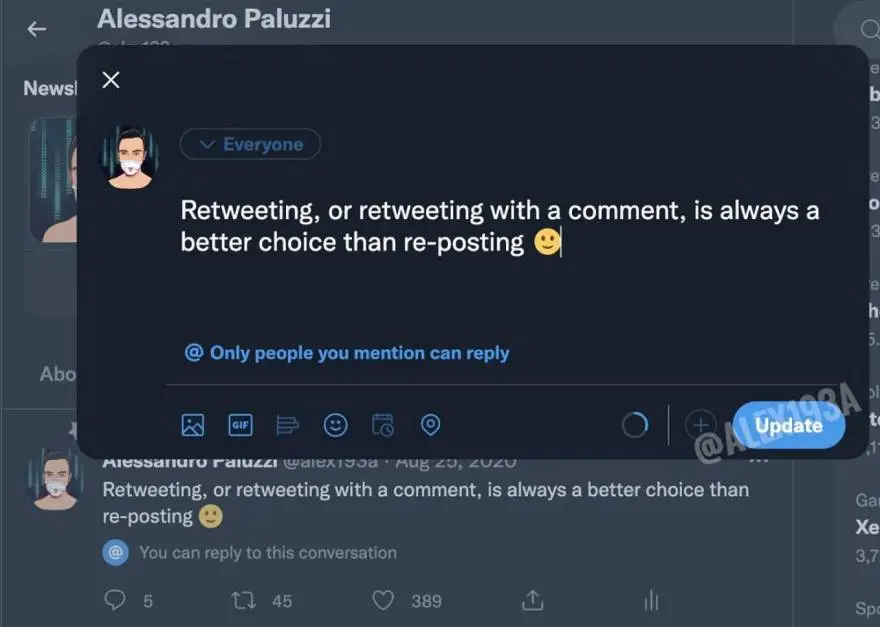 Imágenes que posteó el programador Alessandro Paluzzi