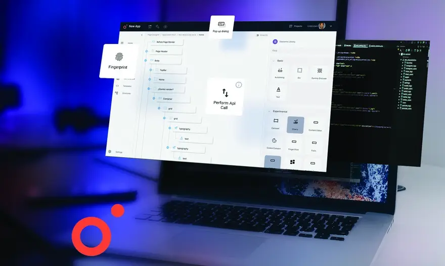 La plataforma cuenta con un tablero visual para la creación de apps