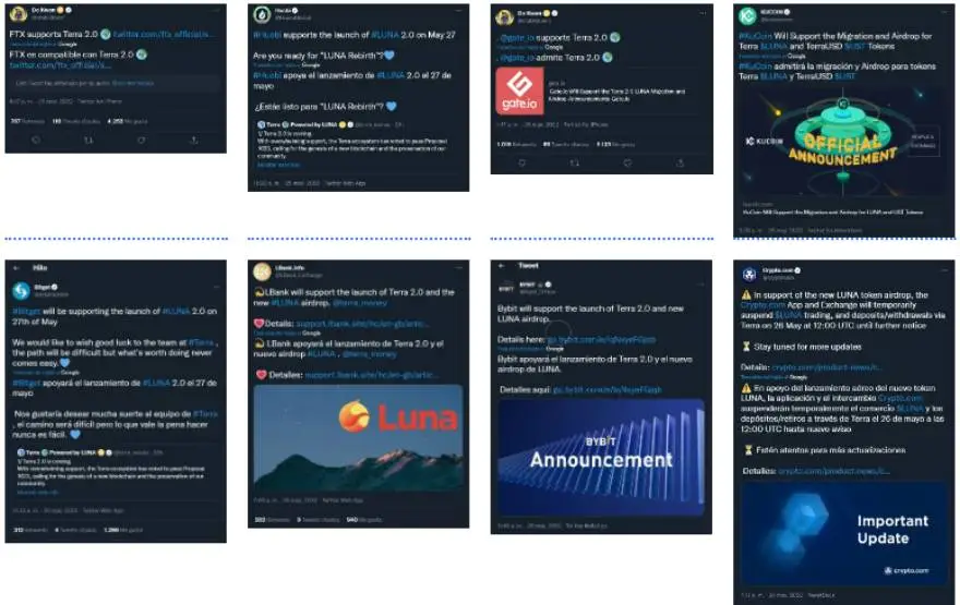 Exchanges de criptomonedas confirmaron que van a participar del airdrop de Terra 2.