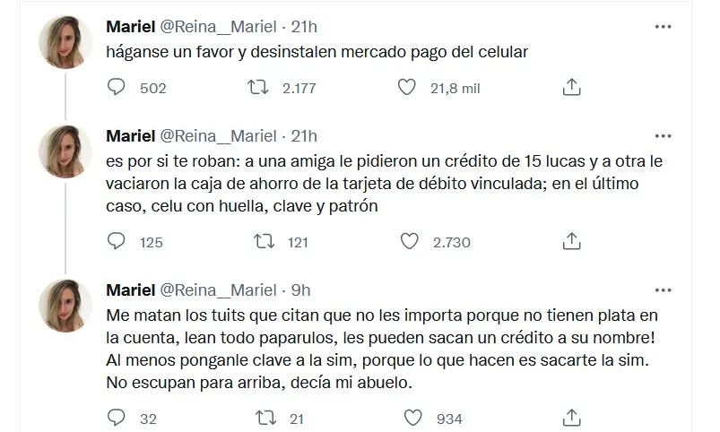 El tuit que se viralizó en las últimas horas sobre la seguridad de Mercado Pago 