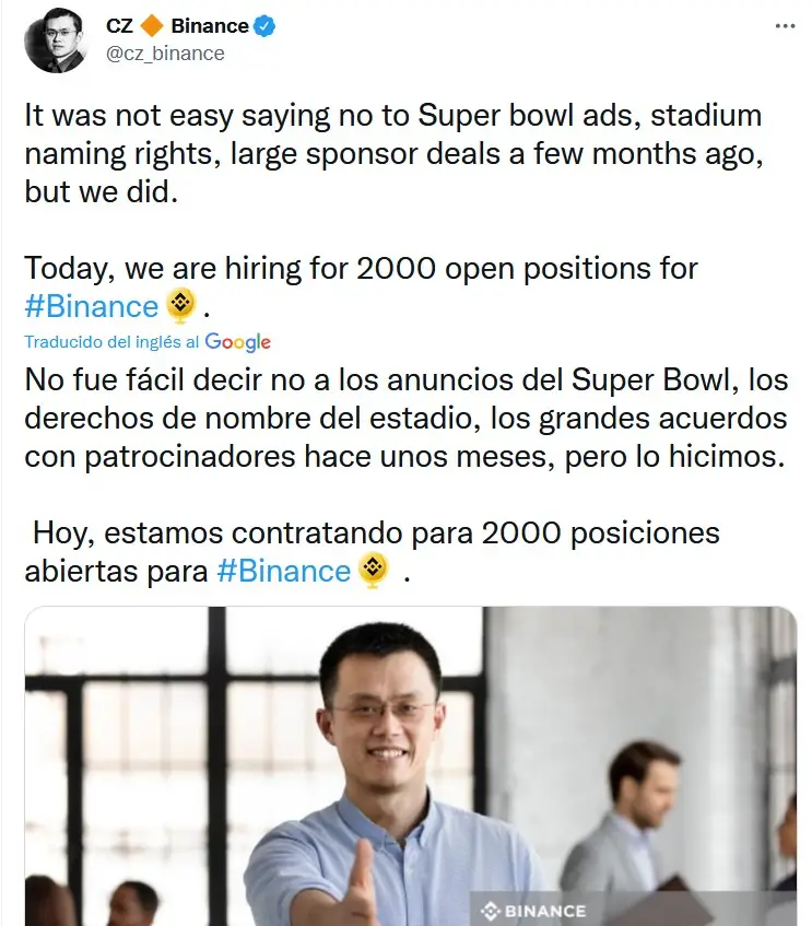 El anuncio de CZ