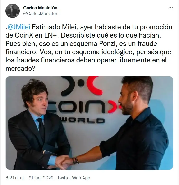 La respuesta de Maslatón a Milei