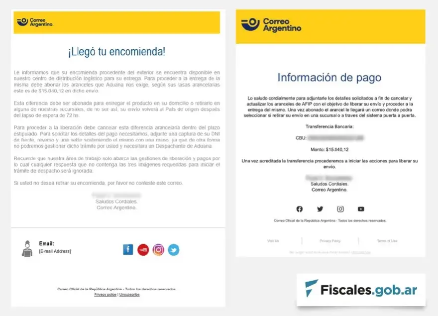Correo Argentino y los mail