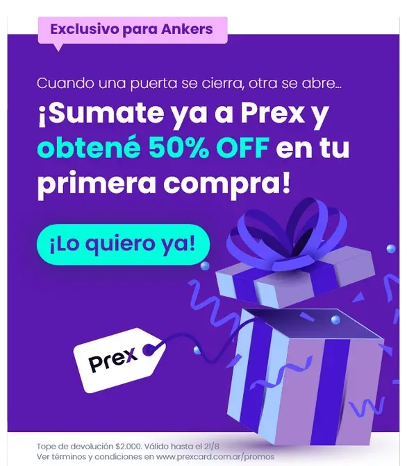 Promoción para los usuarios de Ank que se pasen a Prex
