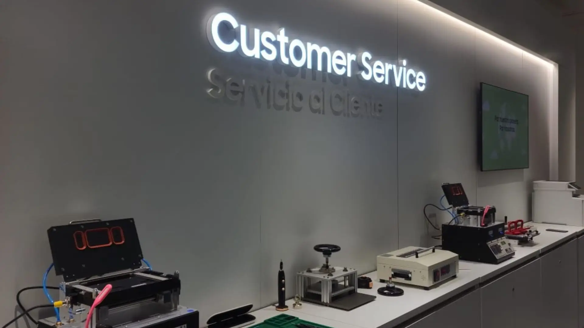 El nuevo servicio al cliente en el acto de Samsung también ofrece un lugar para que los clientes prueben y adquieran otros dispositivos del ecosistema