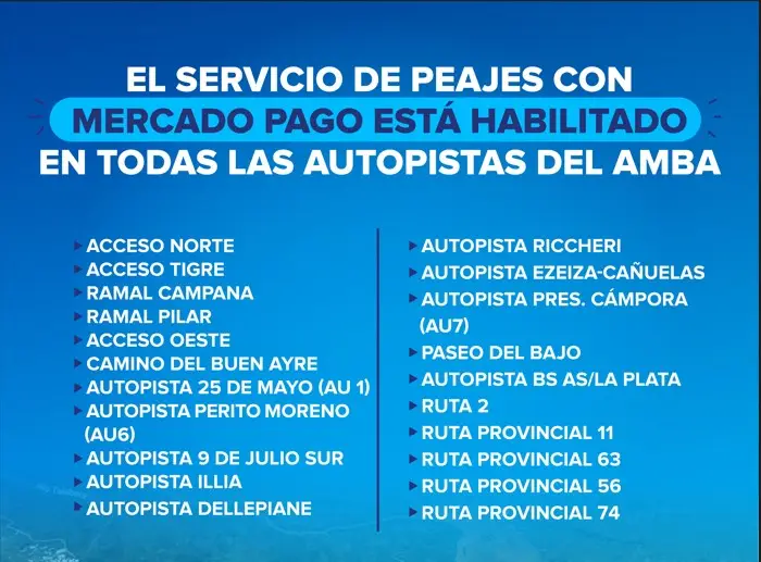 Peajes donde se puede utilizar 