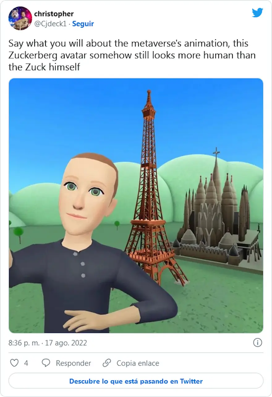 El avatar tan cuestionado y foco de burlas de Mark Zuckerberg en el metaverso