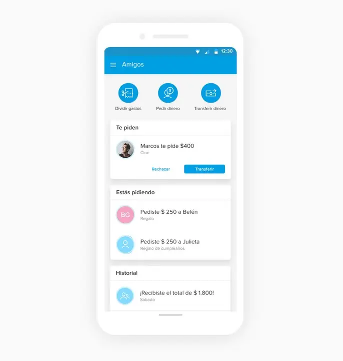 La app permite dividir gastos