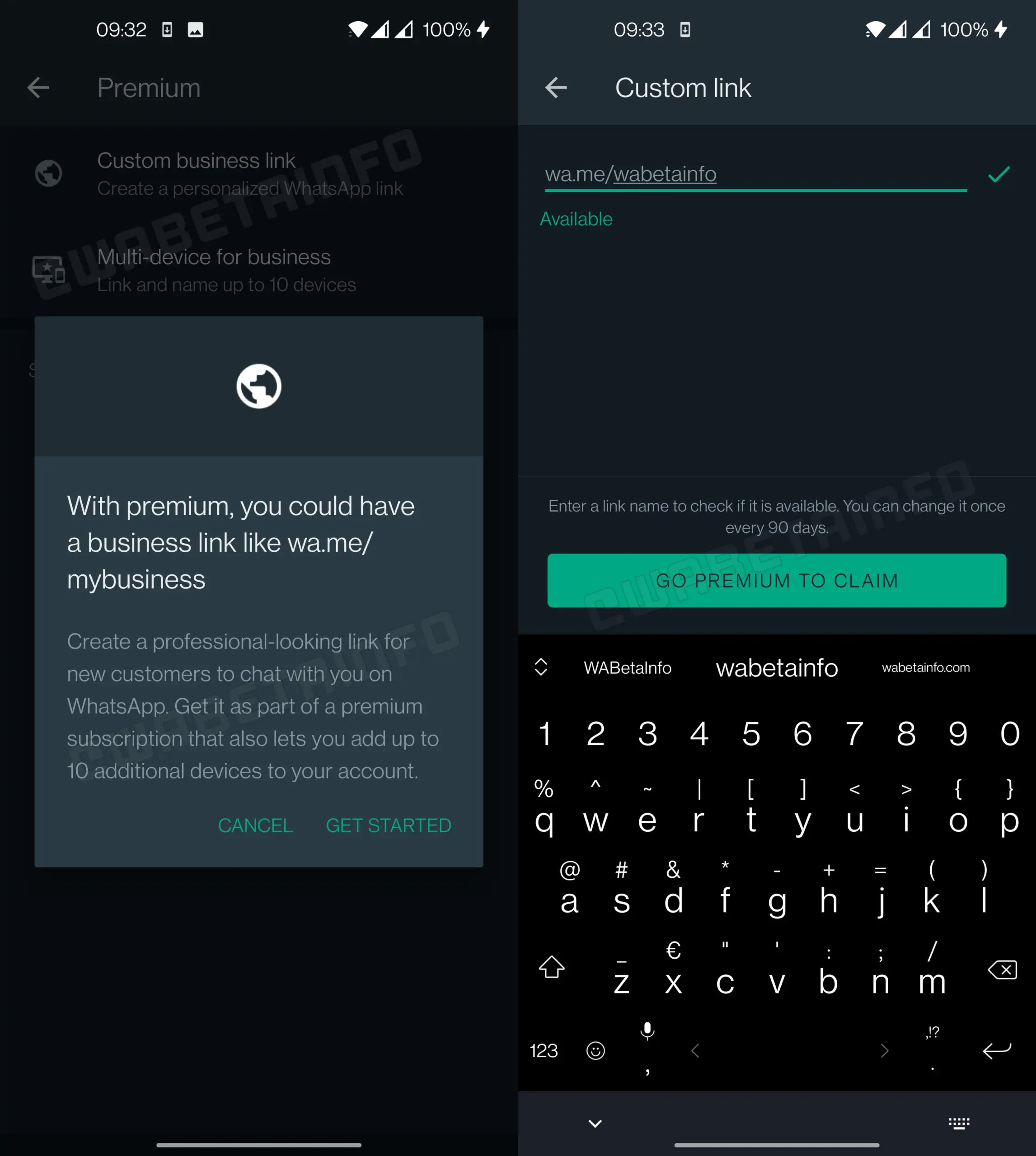 Whatsapp Premium permitirá generar links personalizados y vincular hasta 10 dispositivos para mejorar la comunicación con los clientes