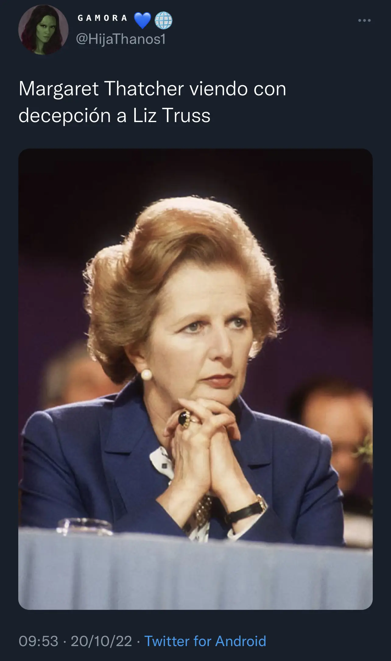 Liz Truss admiraba a Margaret Thatcher.