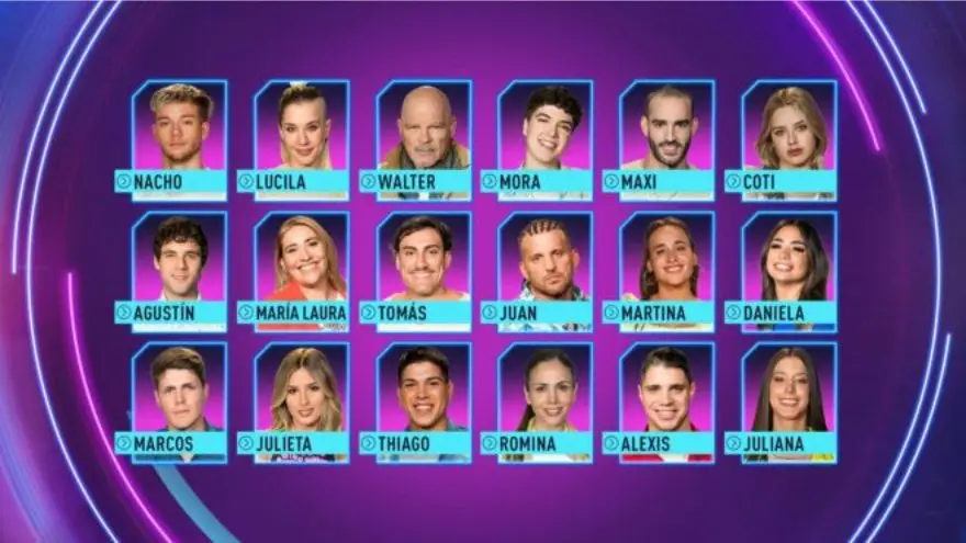 Estos fueron los 18 participantes iniciales del reality