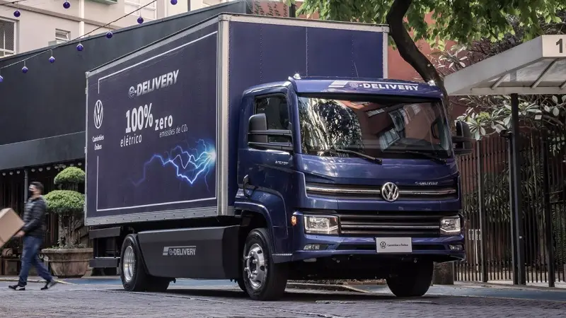 El camión Volkswagen e-Delivery, listo para llegar al país.