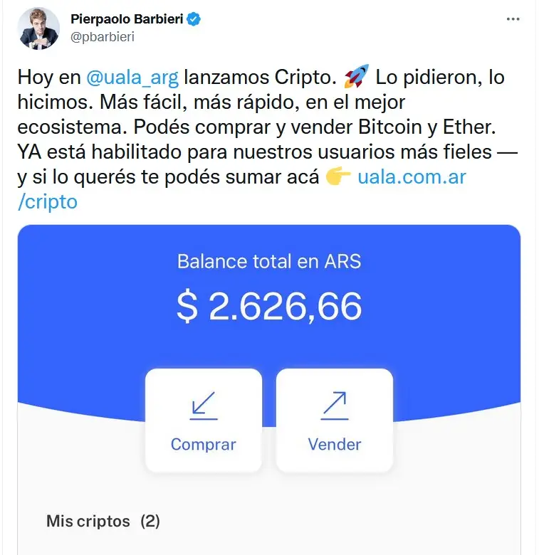 El tuit de Pierpaolo Barbieri