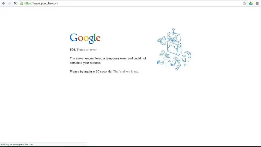 El error 504 es uno de los más comunes cuando navegás por internet