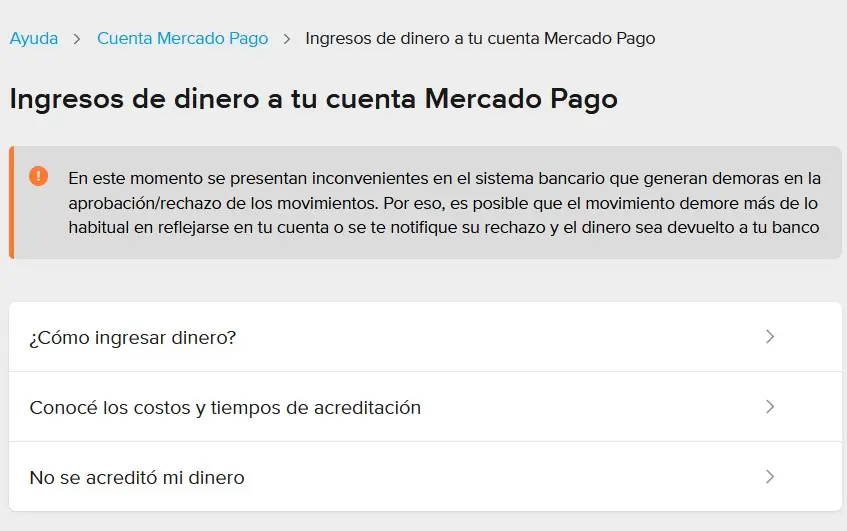 Problemas con Mercado Pago