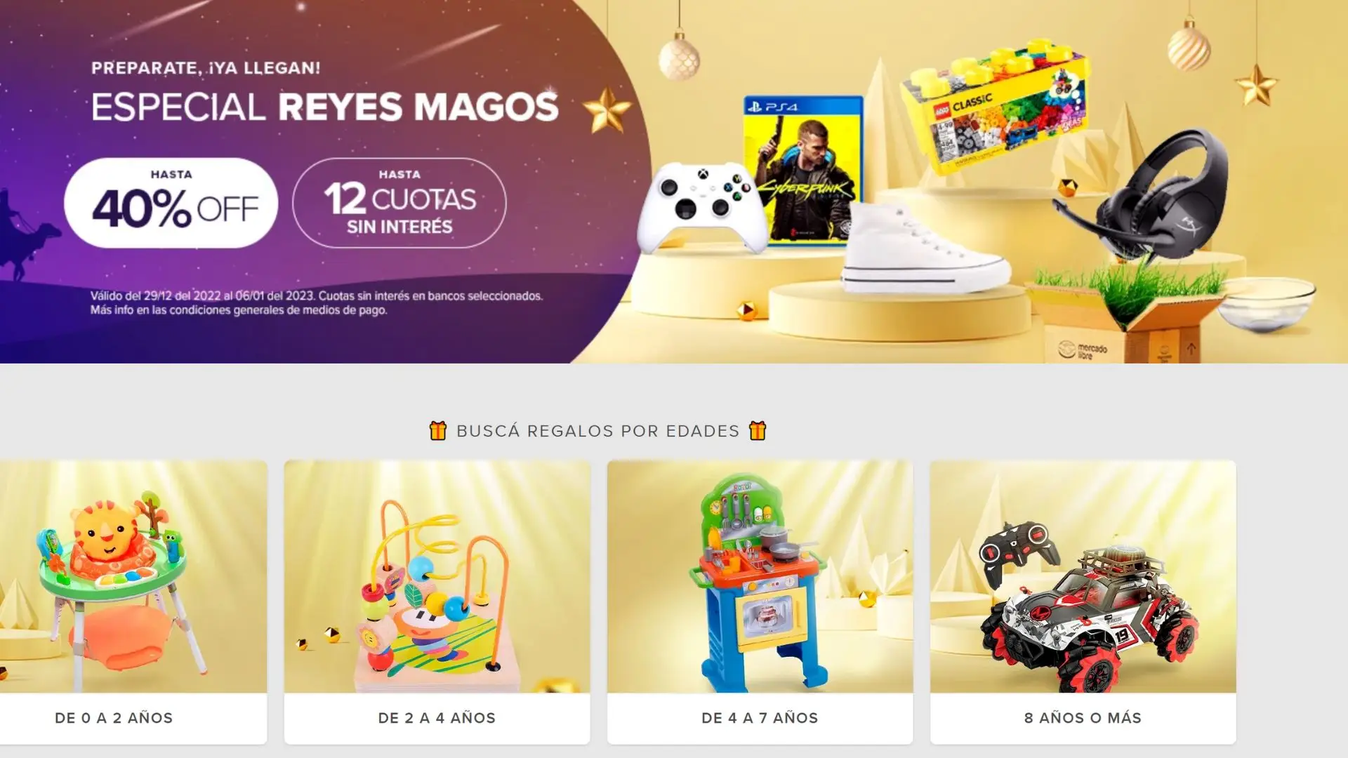 Mercado Libre ya ofrece descuentos de hasta 40% en diferentes categorías de regalos
