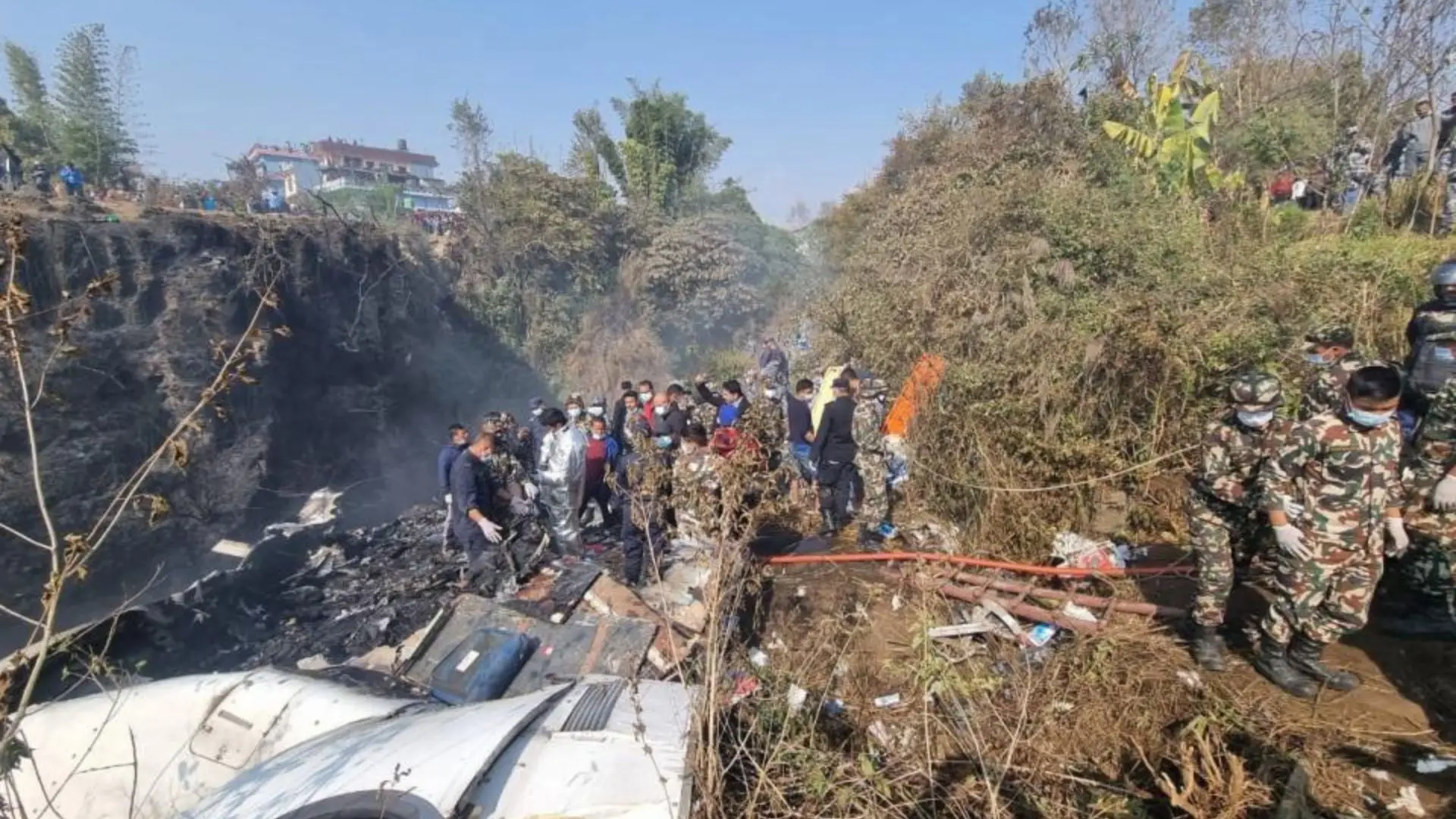 Los restos del avión siniestrado
