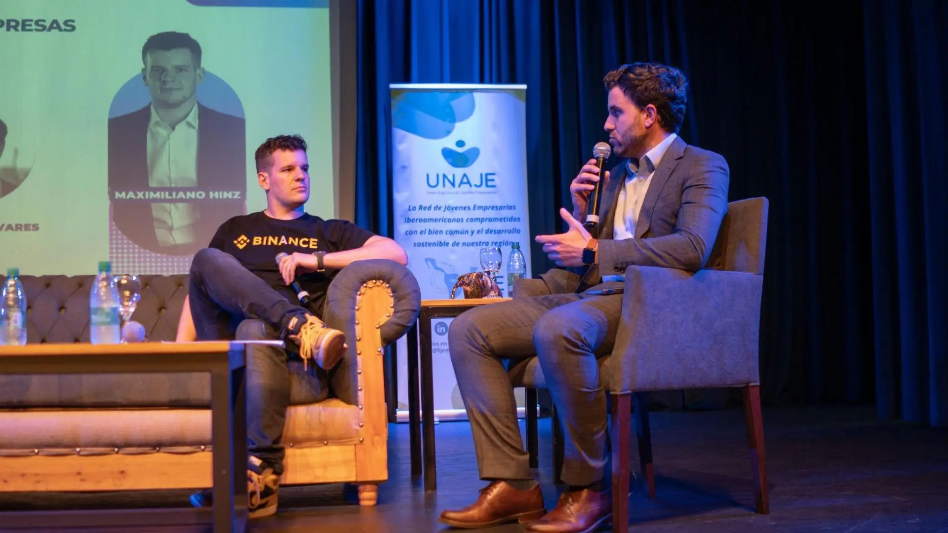 Maximiliano Hinz, director de Binance para Latam Cono Sur, en el evento Switchear