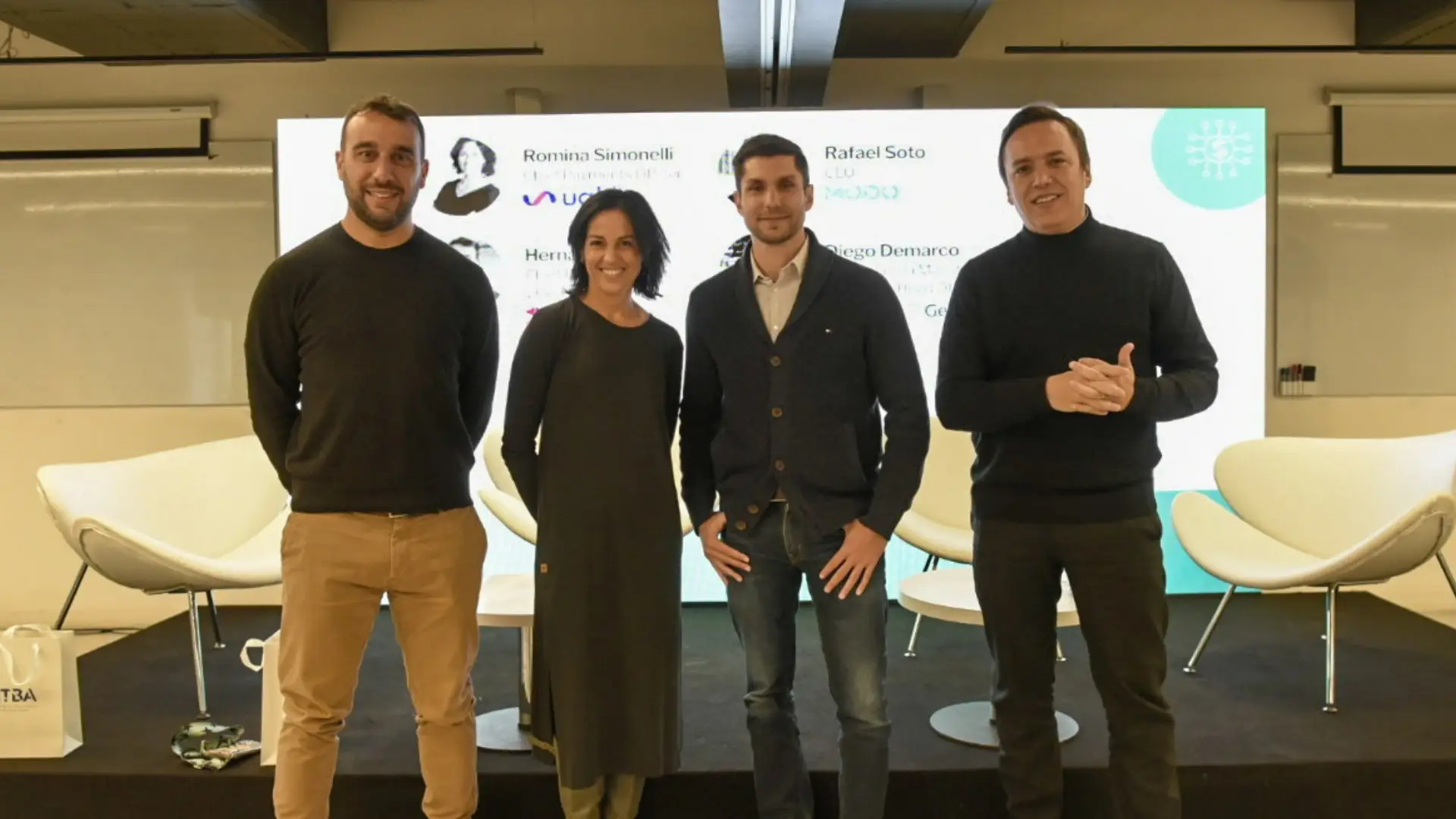 Romina Simonelli, Chieff Payment Officer de UALA, Hernán Corral, Co-Funder de Pomelo y Diego Demarco, Head of Operations de GetNet