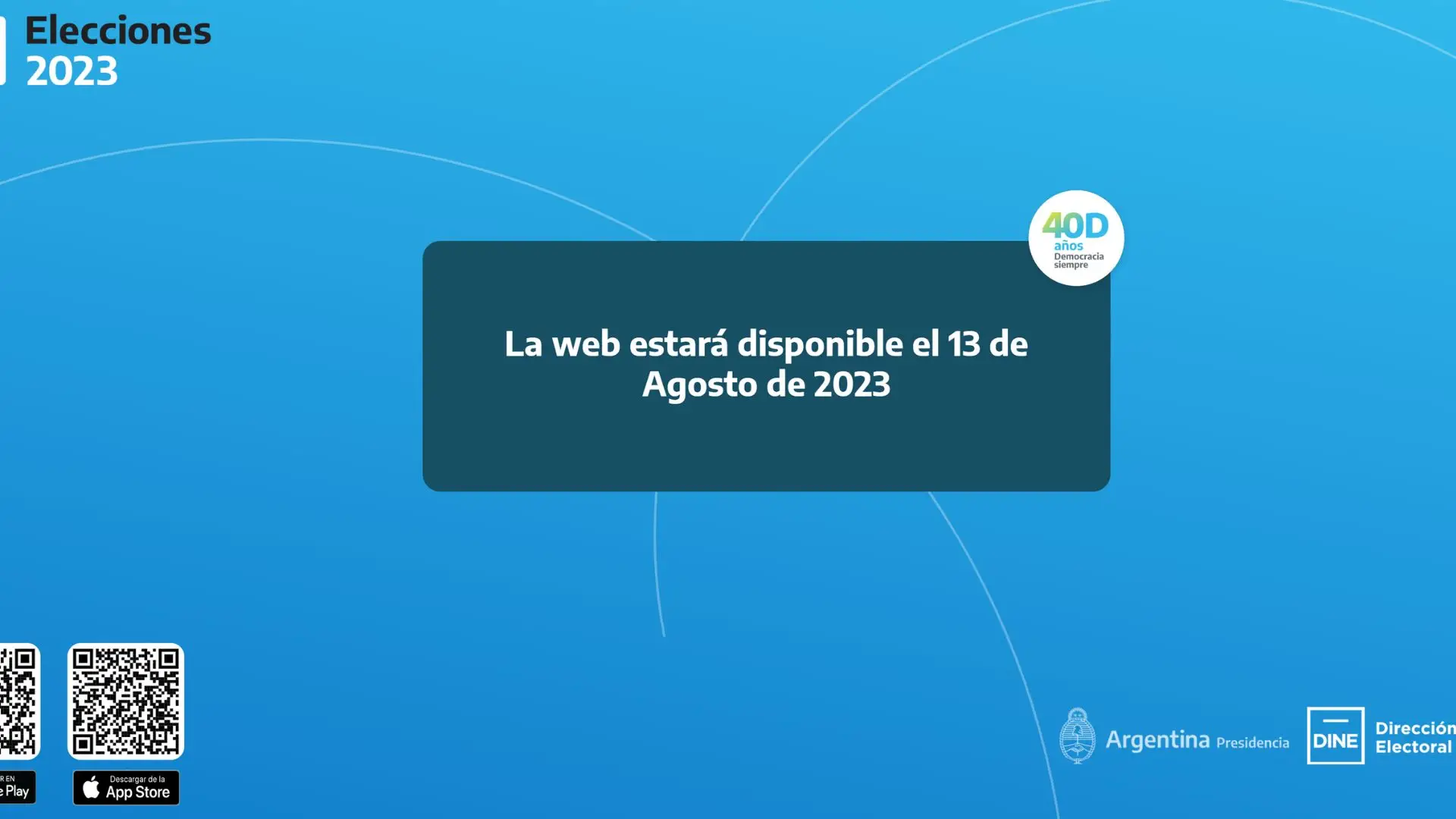 Pasadas las 21:10, la web y la app oficial del recuento de votos, aún no ofrecía datos oficiales de las PASO 2023
