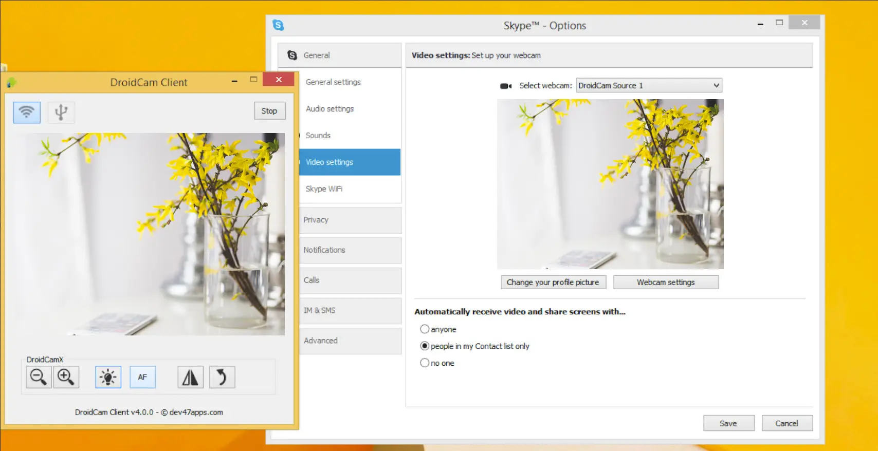 Droidcam es una de las apps más útiles para convertir al teléfono en una webcam