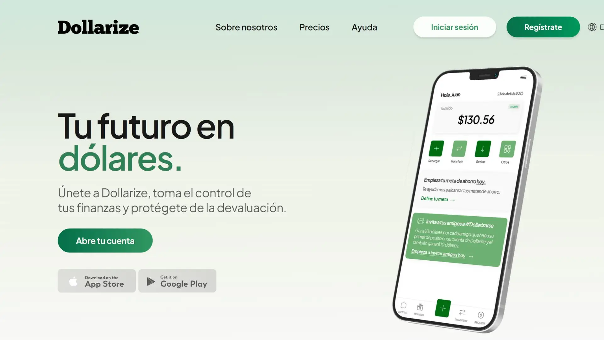 Dollarize ya está disponible para descargarse en dispositivos Android e iOS