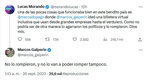 El mensaje de Marcos Galperin 