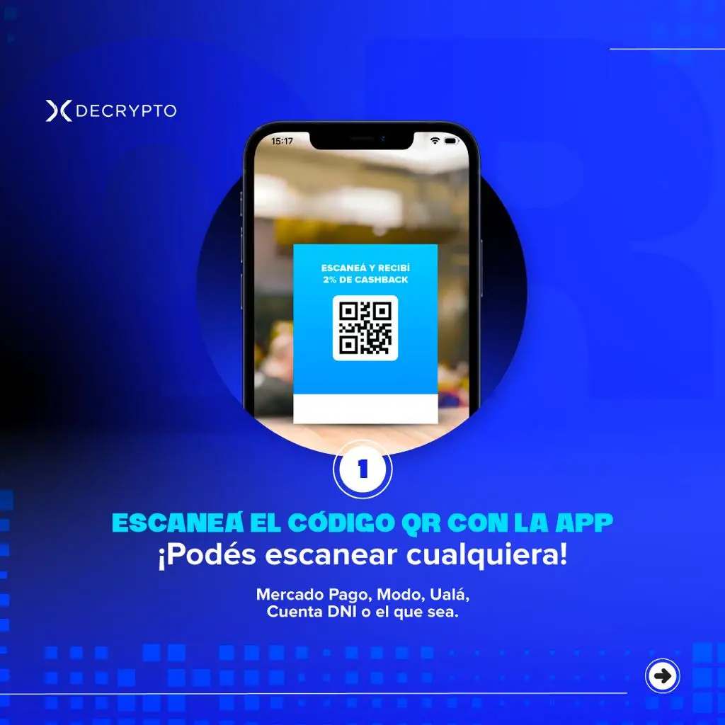 Decrypto suma herramienta para pagar con QR en cripto