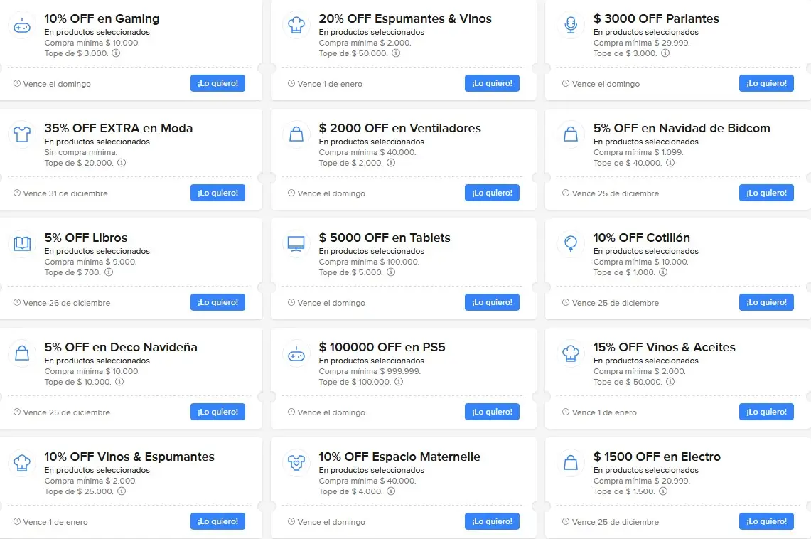 Cupones de descuento de Mercado Libre