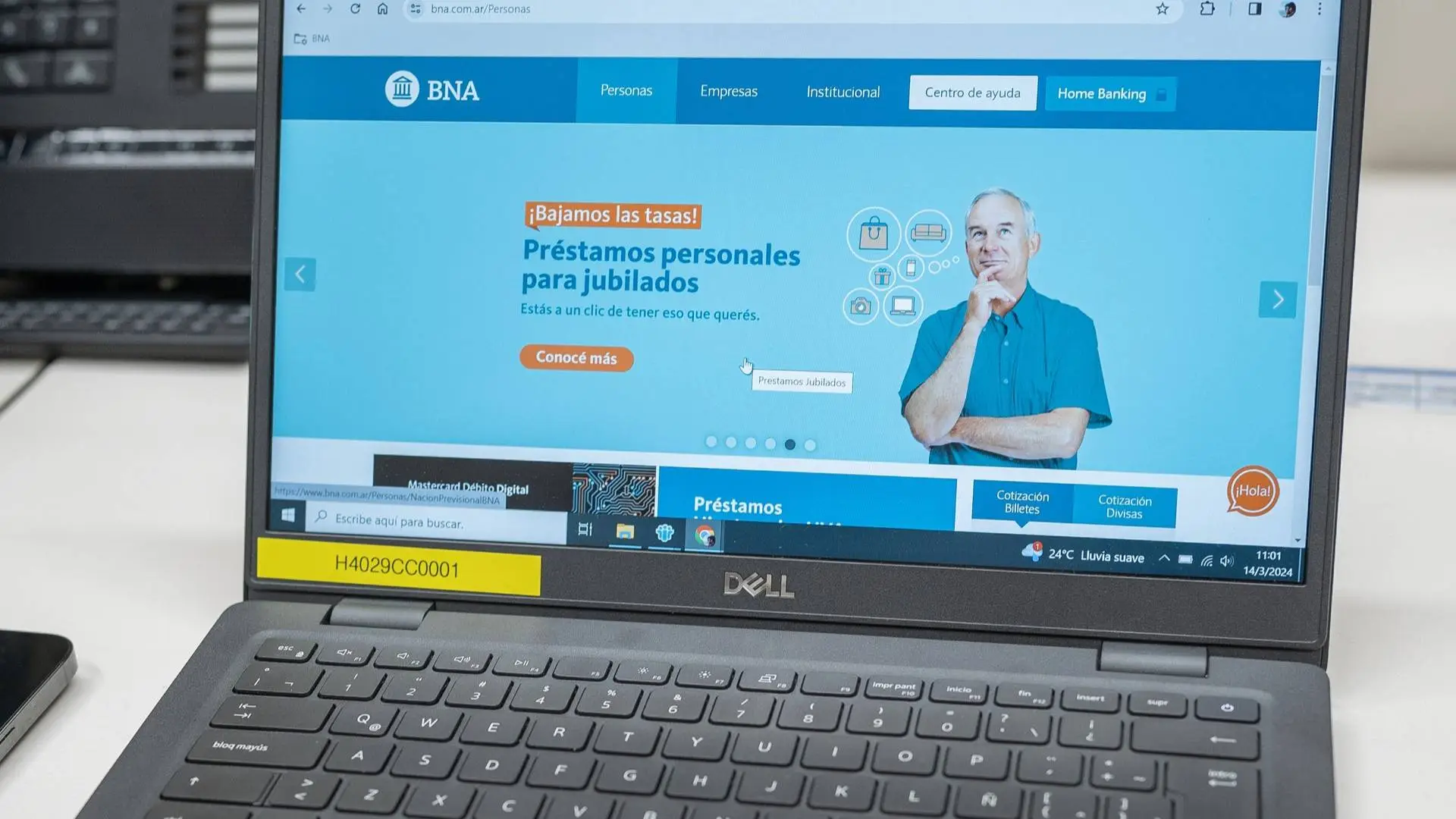 Banco Nación redujo la tasa de los préstamos personales para jubilados