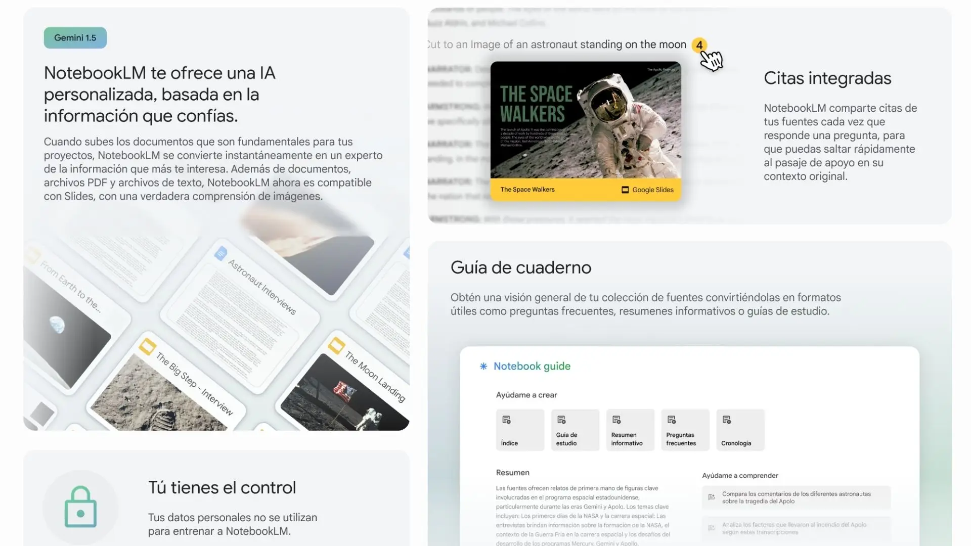 NotebookLM permite tomar notas, organizar ideas y confeccionar completos informes de texto e imagen