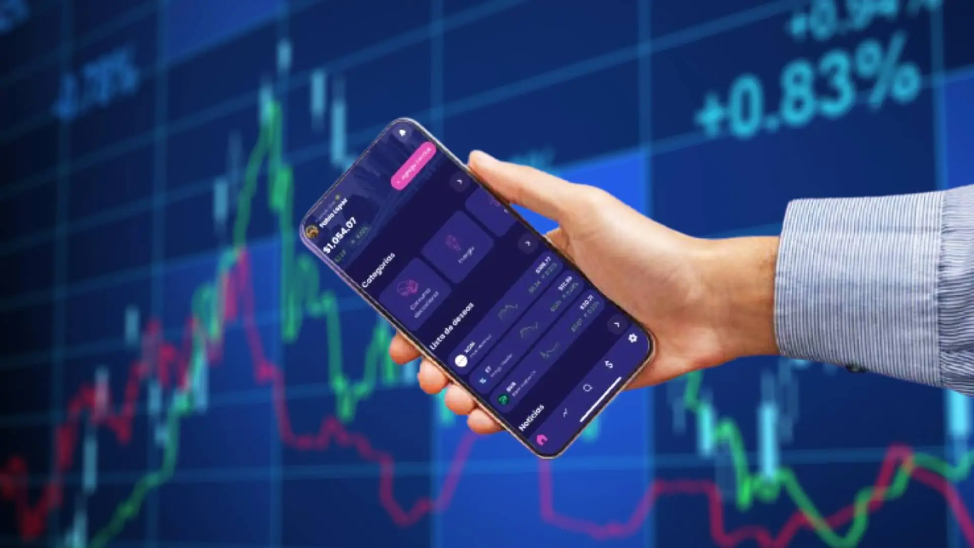 TraderPal es una aplicación que permite invertir en la bolsa y pagar servicios en dólares