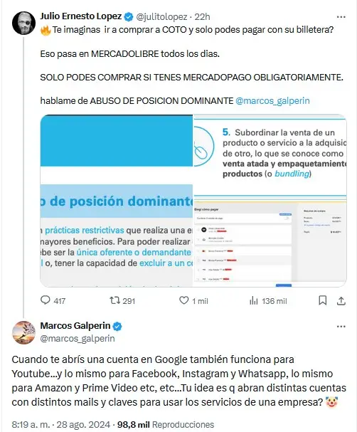 La respuesta de Marcos Galperin