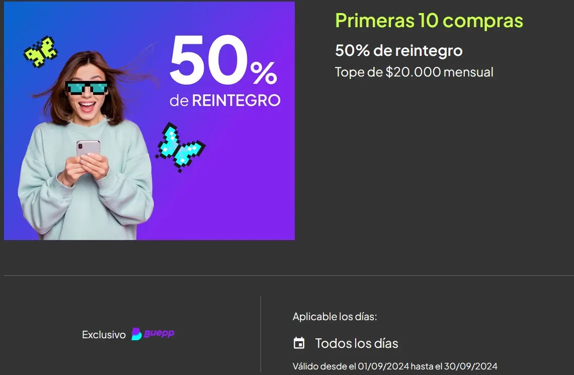 Promoción disponible en Buepp