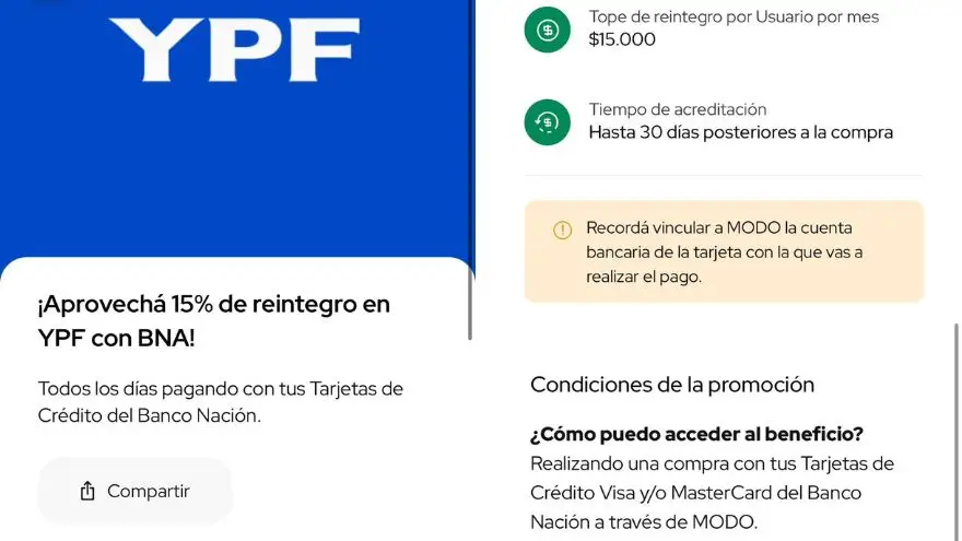 Promoción YPF y BNA