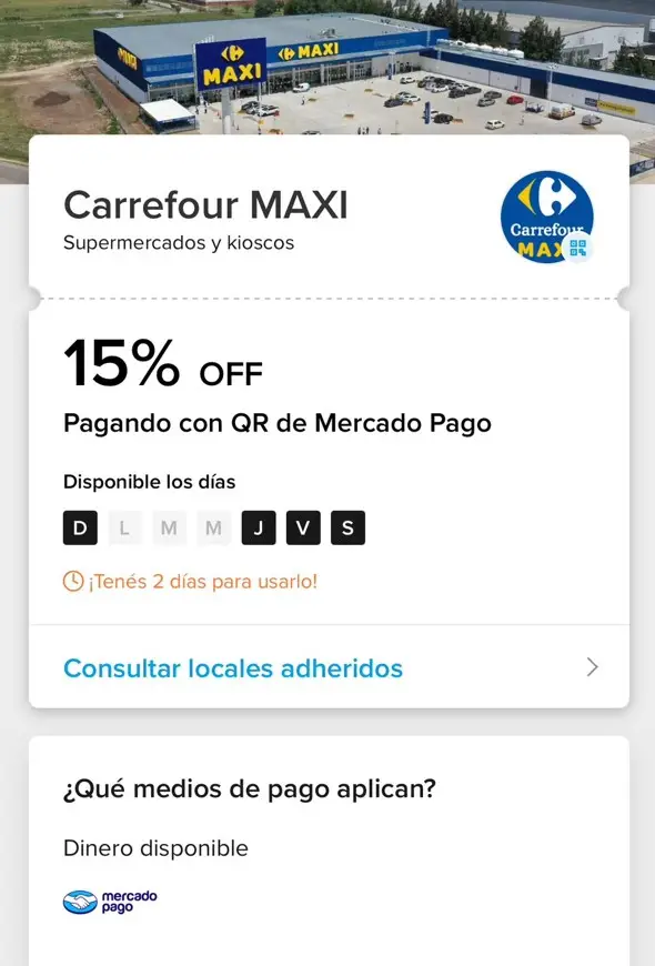Mercado Pago y Carrefour MAXI