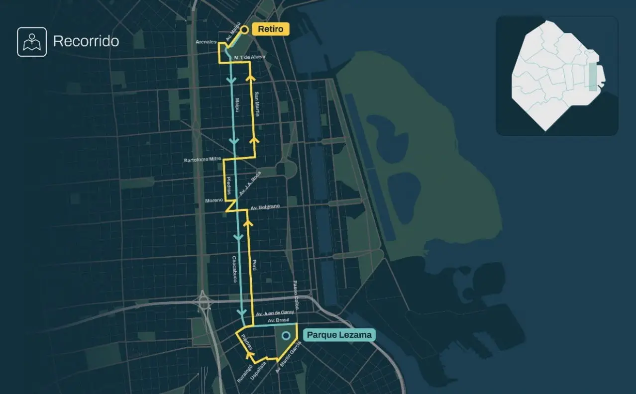 El recorrido de los nuevos buses de la Ciudad