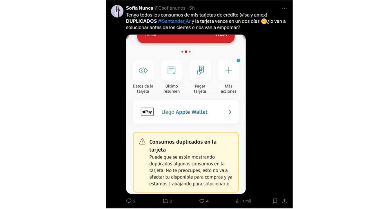 Algunos bancos, como Santander, advirtieron a los usuarios sobre la situación