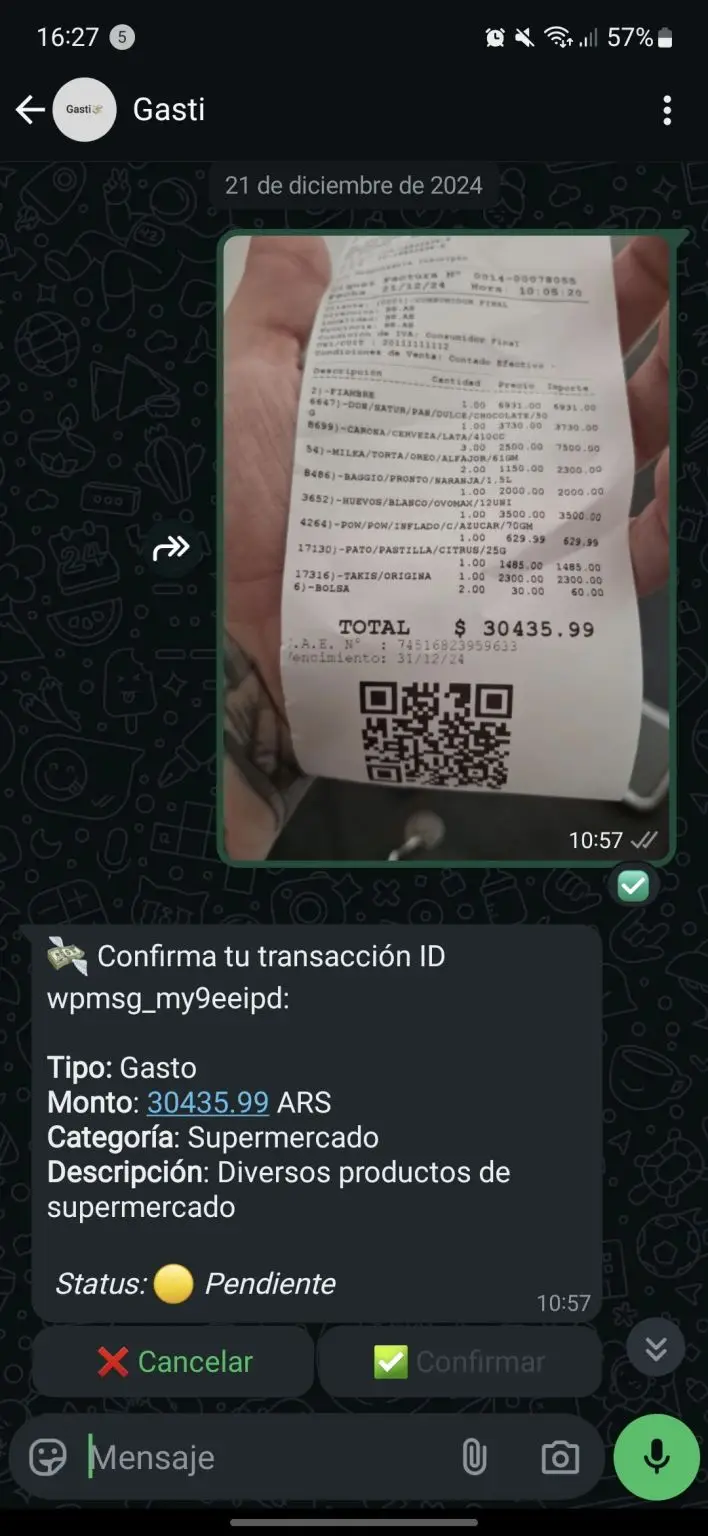 Así funciona Gasti, el bot de WhatsApp para organizar las finanzas