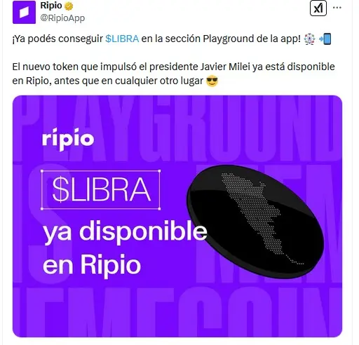 La publicación de Ripio