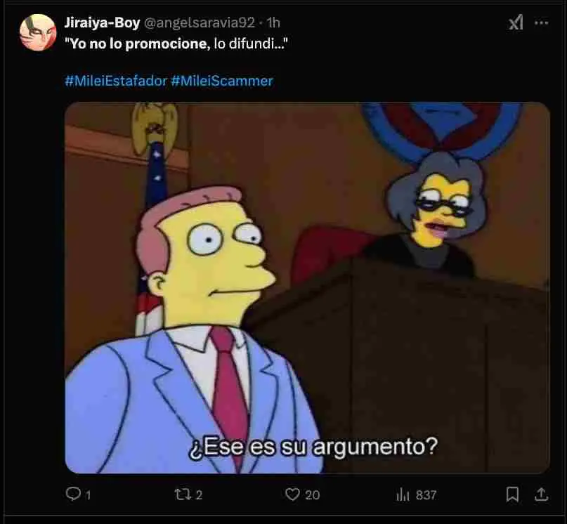 No faltaron los memes haciendo referencia a escenas de Los Simpsons
