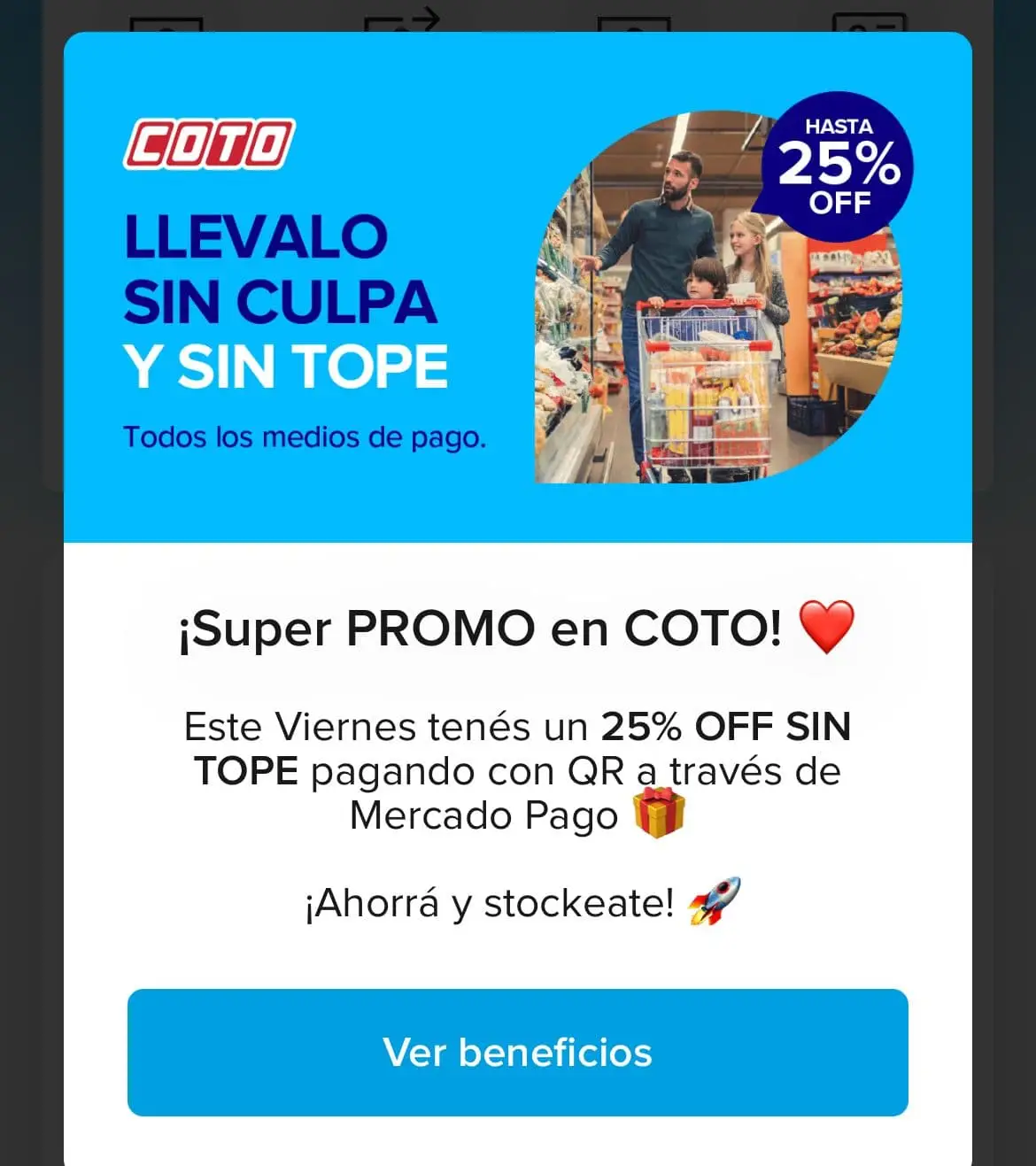 Promoción Mercado Pago y Coto